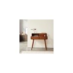 Bureau en mindi massif finition noyer