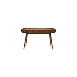 Bureau avec rangements 3 tiroirs bois fonc noyer l132 cm hallen