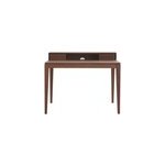 Bureau avec rangements bois fonc� noyer l110 cm sekret