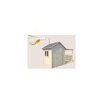 Cabane en bois avec pergola ajourée euge Cabane en bois avec pergola ajourée euge