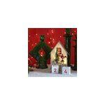 Calendrier de l avent en bois avec led blanc chaud, style artisanal