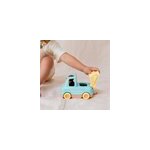 Le camion pompier de petit ours brun, made in france en matire recycle, menthe
