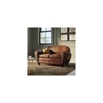 Canap� 2 places marron vieilli en microfibre - club