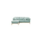 Canap� d'angle gauche d�houssable en tissu vert lagon 3 - 4 places oslo