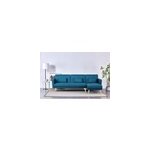 Grace canapé d'angle réversible et convertible 4 places en tissu bleu canard Grace canapé d'angle réversible et convertible 4 places en tissu bleu canard