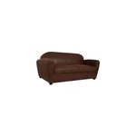 Canap aspect cuir vieilli owen 3 places
