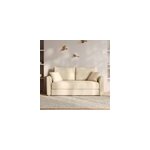 Canap� convertible 2 places en tissu textur� beige - olympe