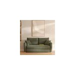 Canap� convertible 2 places en tissu textur� vert kaki - olympe