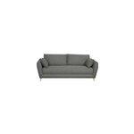 Canap convertible 3 places en tissu gris anthracite et bois clair creep