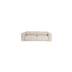 Canap� convertible avec coffre 4 places en tissu velours chenille beige crush