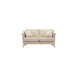 Canap� d�houssable 2 places en tissu beige et bois clair oslo