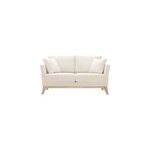 Canap� d�houssable 2 places en tissu effet laine boucl�e blanc cass� oslo