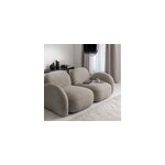 Canapé modulable 2 places tissu bouclette Canapé modulable 2 places tissu bouclette