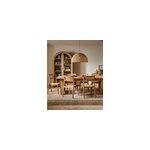 Canop�e - lot de 2 chaises salle � manger en bois de teck massif et rotin
