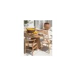 Capelle - table de jardin ronde en teck recycle