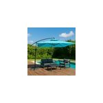 Capri - parasol carré déporté 3x3 bleu en aluminium Capri - parasol carré déporté 3x3 bleu en aluminium