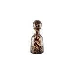 Carafe en verre marron avec bouchon