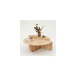 Carlow - table basse ronde modulable couleur chne clair