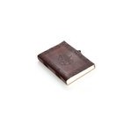 Carnet cuir avec loquet rose des vents