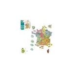 Carte de la france en magnets en bois