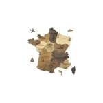Carte de france murale en bois