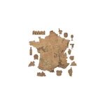 Carte vignobles de france en bois