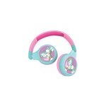 Casque 2 en 1 licorne bluetooth et filaire avec limitation de son