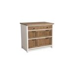 Casserolier 3 tiroirs bois blanc -