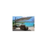 Cesare bundle parasol 3x4m dport rotatif gris + housse