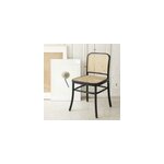 Chaise en acajou et cannage