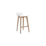 Chaise de bar bois et blanc h65 cm baltik