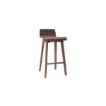 Chaise de bar bois fonc h65 cm baltik