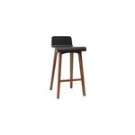 Chaise de bar noir et bois fonc h65 cm baltik