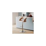 Chaise de bar rglable 62 - 84 cm en cuir synthtique blanc - louis