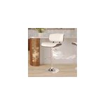 Chaise de bar r�glable en pu blanc 65 - 86 cm - melchior