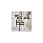 Chaise bistrot en bois d'acajou noir