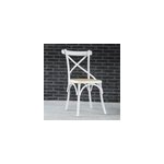 Chaise bistrot en bois d'acajou et rotin