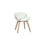 Chaise blanc et bois clair walnut