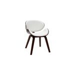 Chaise blanche et bois fonc� noyer walnut
