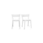 Chaises blanches empilables intrieur - extrieur (lot de 2) rios