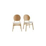 Chaises en bois clair et blanc (lot de 2) elton