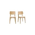Chaises en bois clair chne (lot de 2) avea