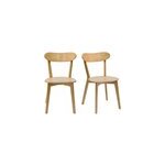 Chaises bois clair ch�ne (lot de 2) dove