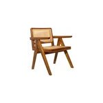 Chaise en bois teck massif et cannage rotin jannie