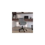 Chaise de bureau pivotante et rglable en tissu gris - ninon