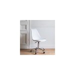Chaise de bureau r�glable en hauteur blanche anne