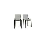 Chaises empilables gris transparent int�rieur - ext�rieur (lot de 2) yzel