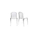 Chaises empilables transparentes (lot de 2) thalysse