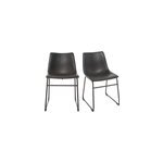 Chaises industrielles noires (lot de 2) new rock