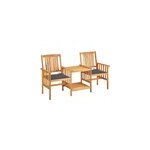 Chaises de jardin avec table  th 159 x 61 x 92 cm